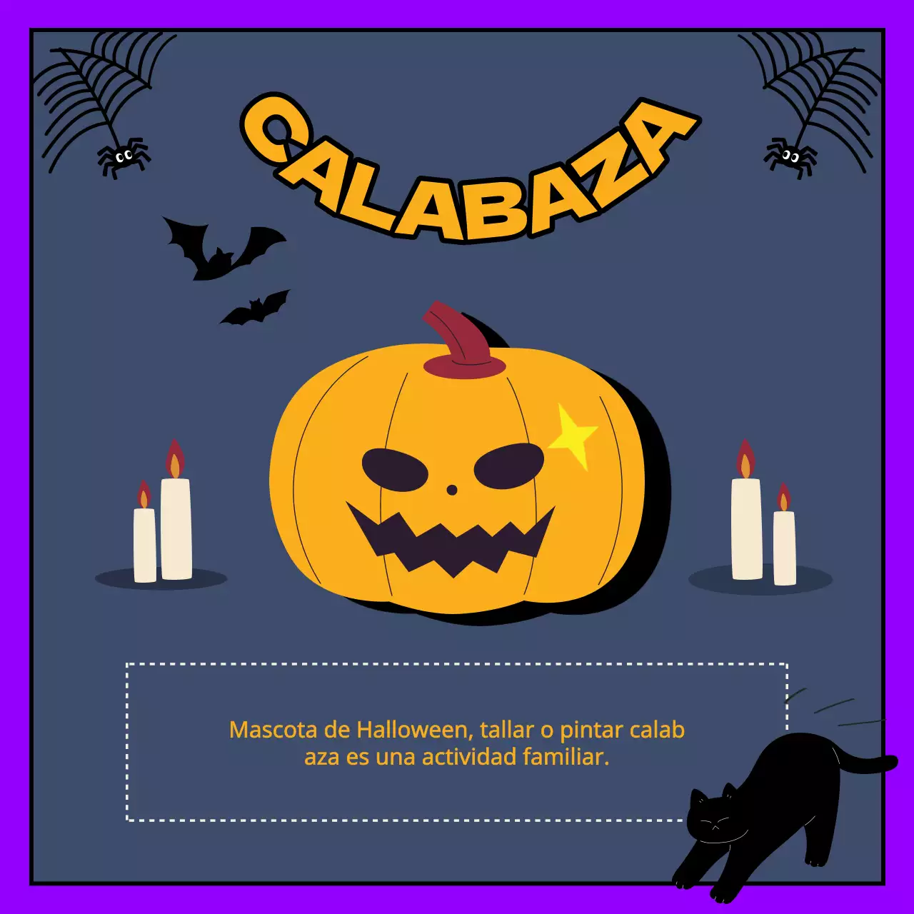 Promueve fantásticas ideas de decoración de Halloween en morado y naranja