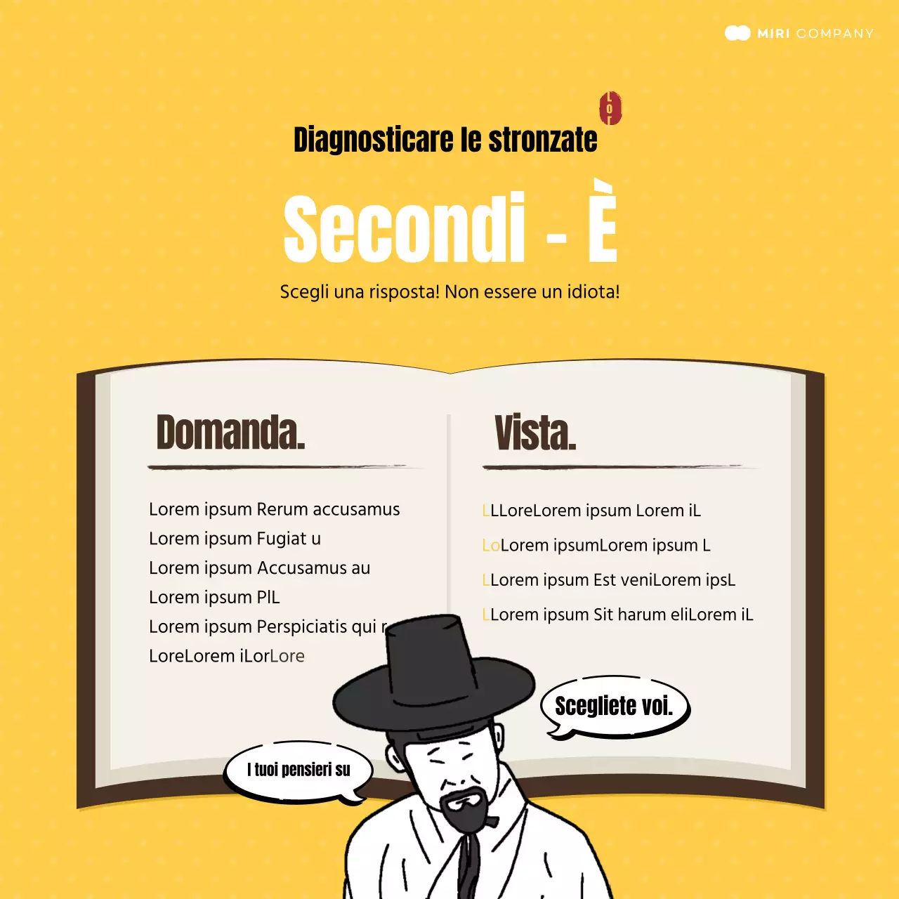 Test del bavaglio giallo e nero @yellowandblackgagtest