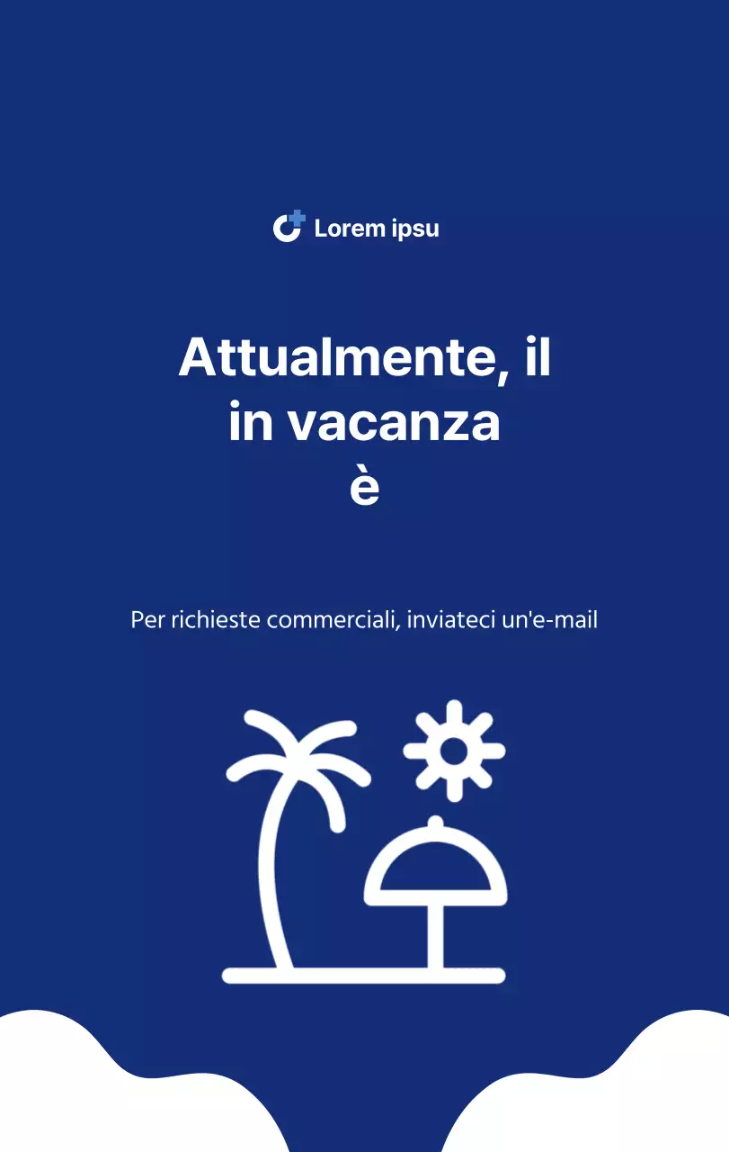 Calendario semplice con illustrazioni pulite in blu