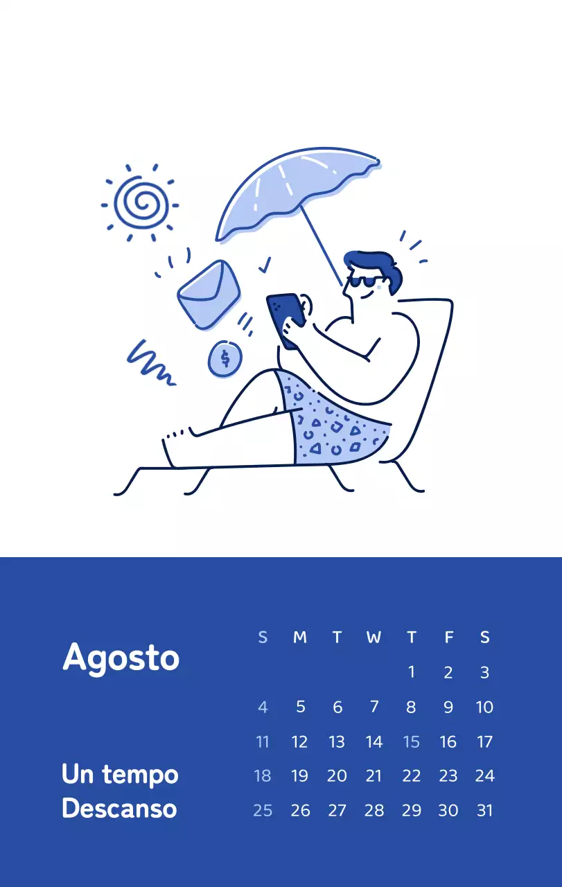 Un calendario con ilustraciones llenas de color y emoción