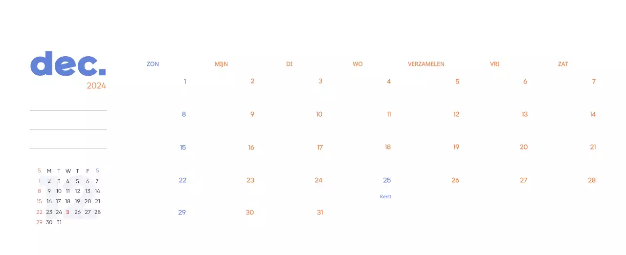 Werkkalender met prachtige illustraties