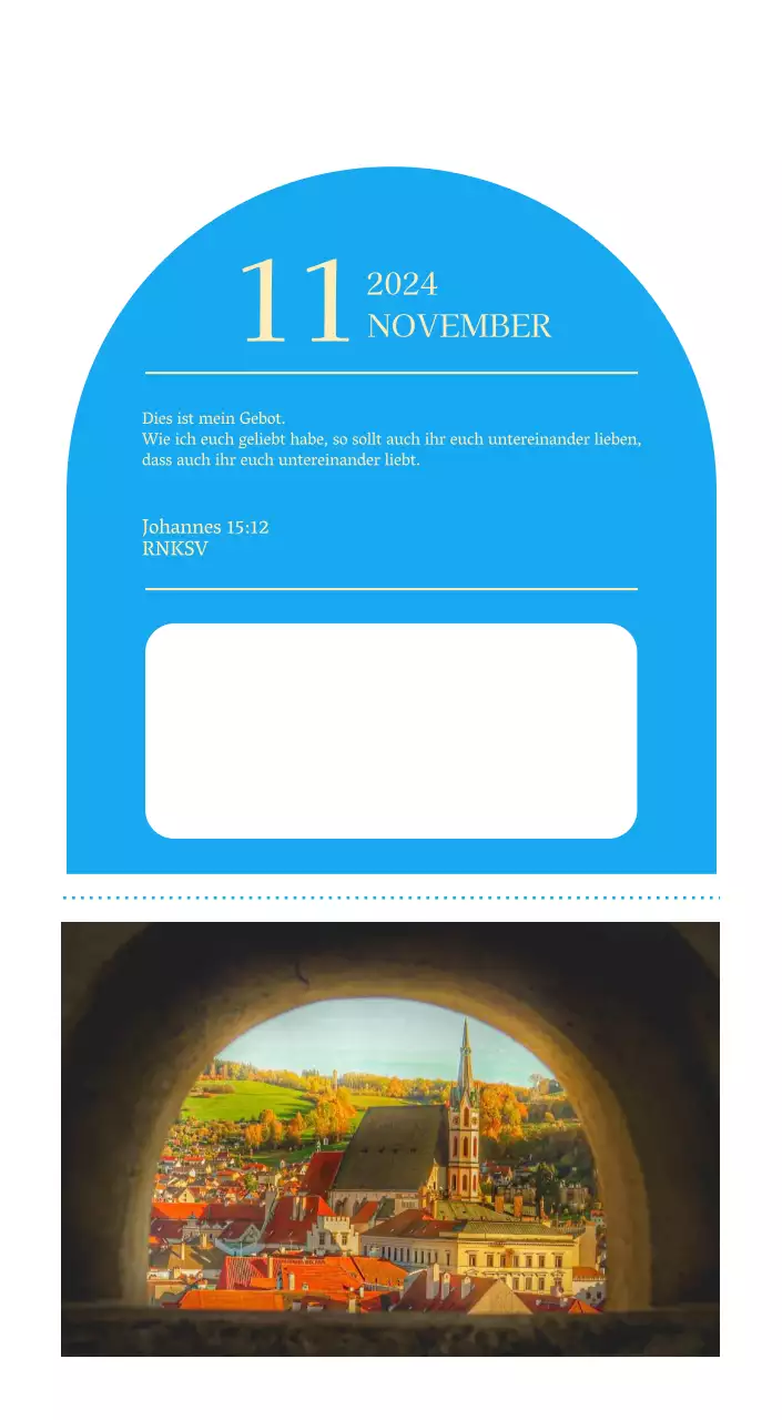 Blaues modernes Konzept Kirchenkalender