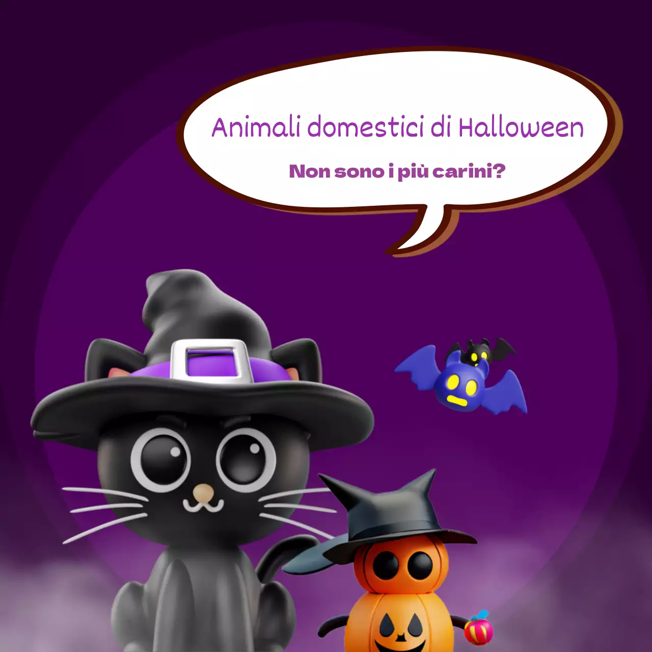 Promuovere idee fantastiche per Halloween in viola e arancione