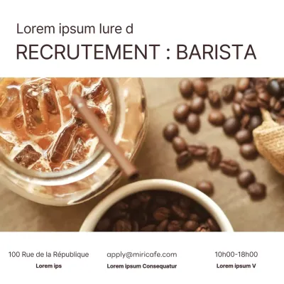 Un simple argumentaire de recrutement en blanc et marron