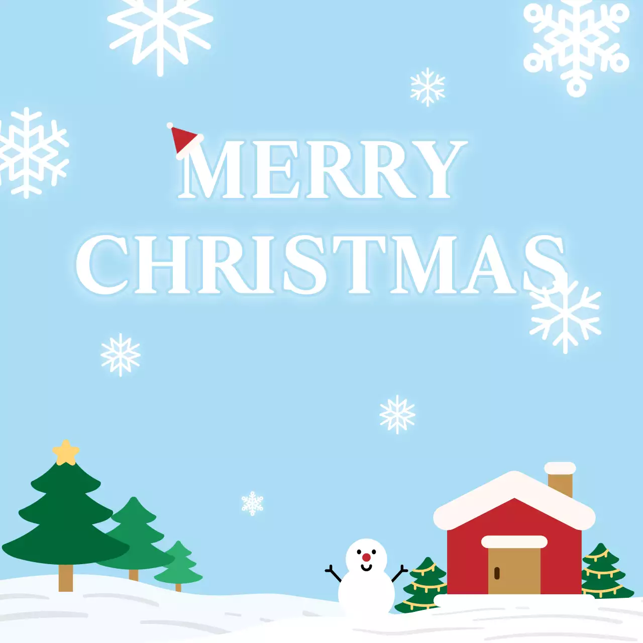 크리스마스 정사각 카드