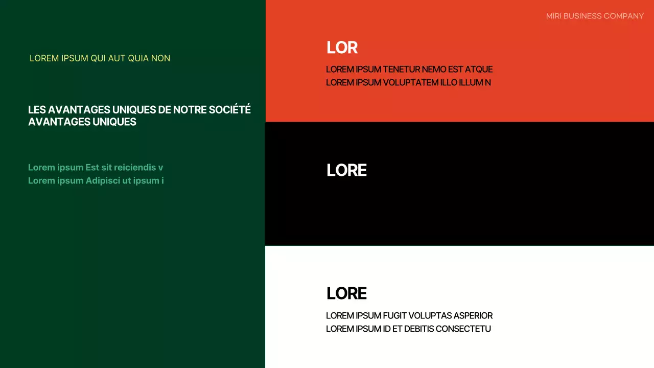 Ordre du jour simple en orange et vert