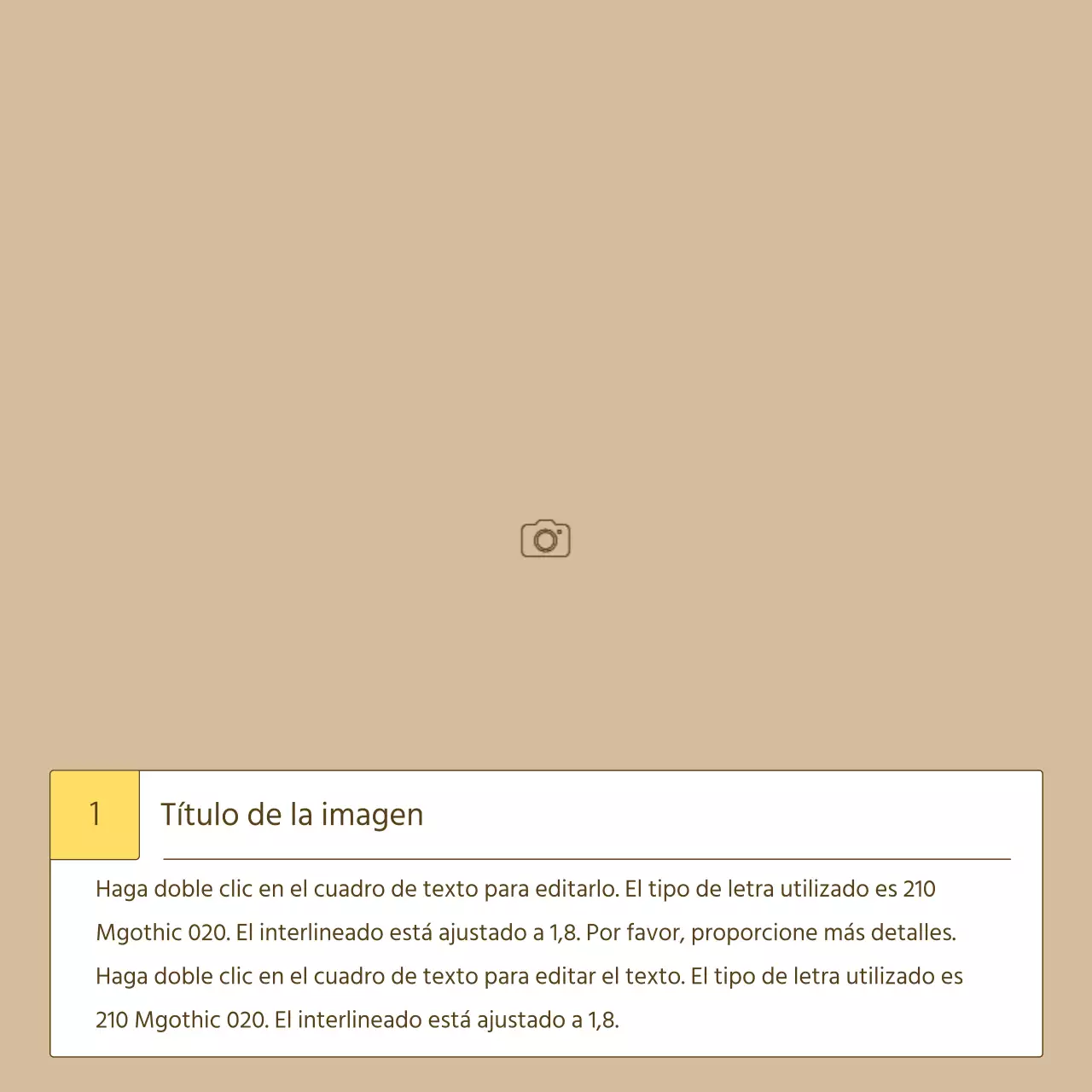 Una sencilla presentación de producto en amarillo y beige