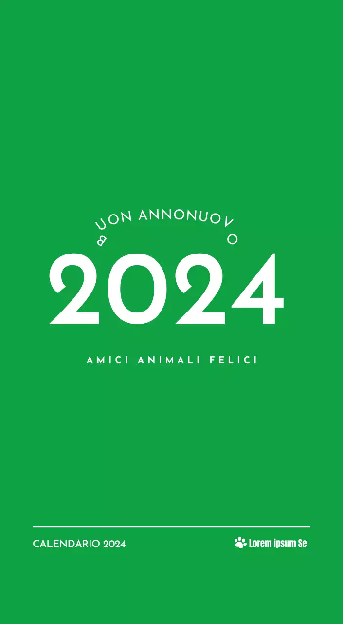 Un calendario con l'immagine di un cucciolo e un simpatico messaggio in verde.