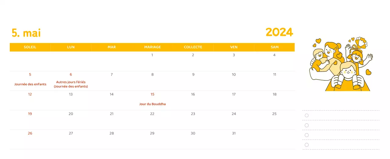 Un calendrier aux illustrations colorées et émouvantes