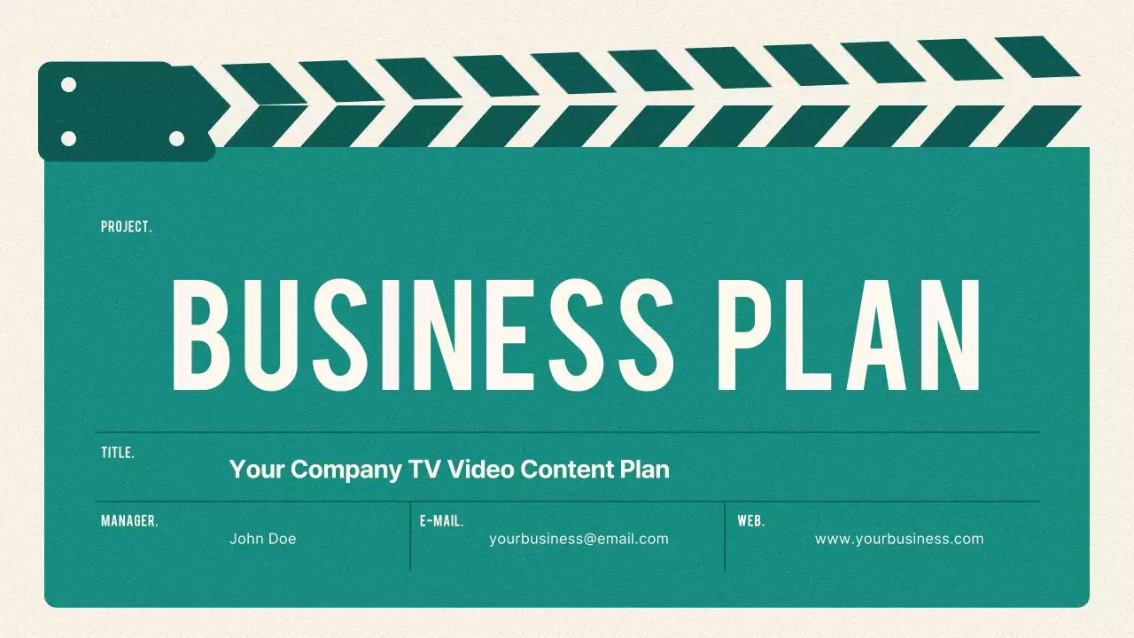 Teal Professional Business Plan Document Presentation