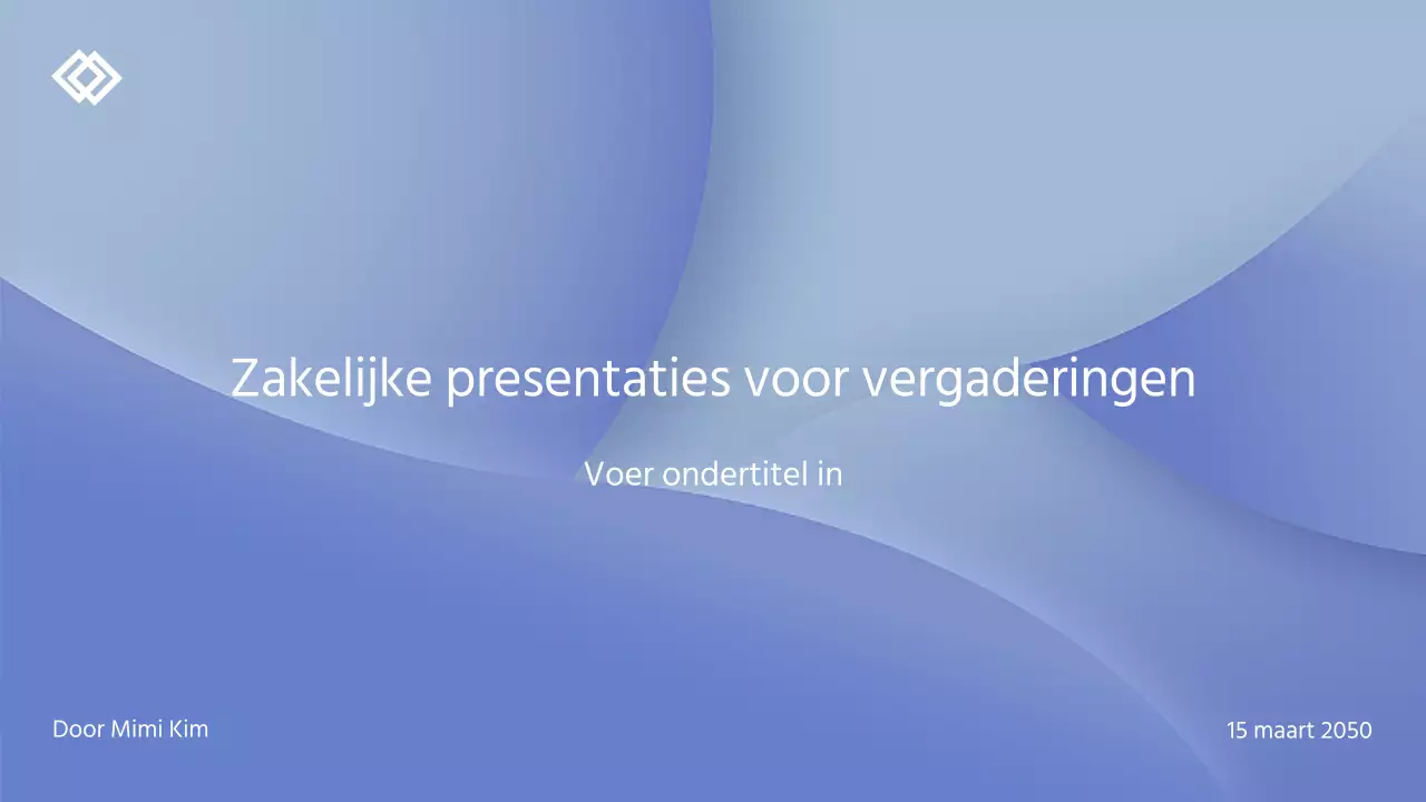 Modern vergaderbedrijf bedrijfsprofiel in blauw