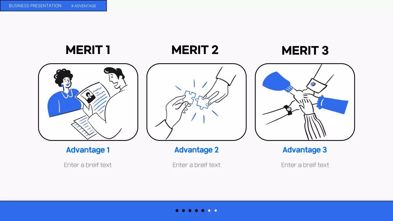 파랑의 모던한 설득력있는 비즈니스 자료