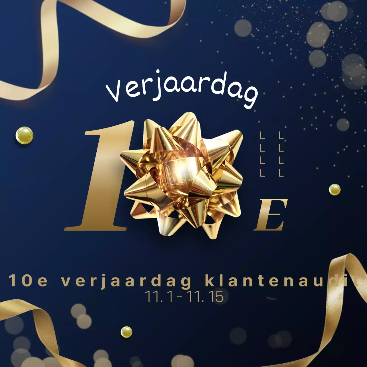 Promoot een luxe gouden en marineblauwe jubileumuitverkoop