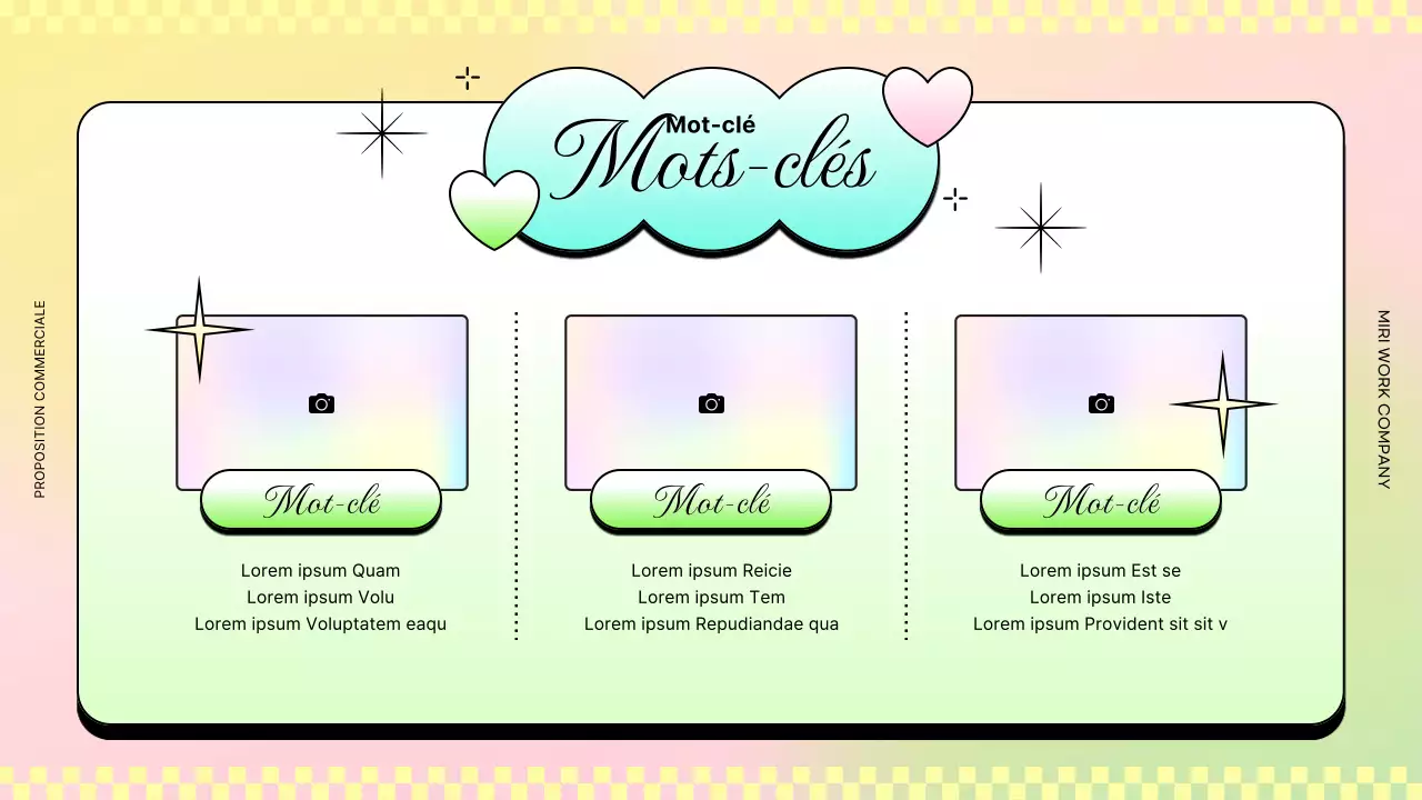 Rapports d'activité tendance en rose et jaune