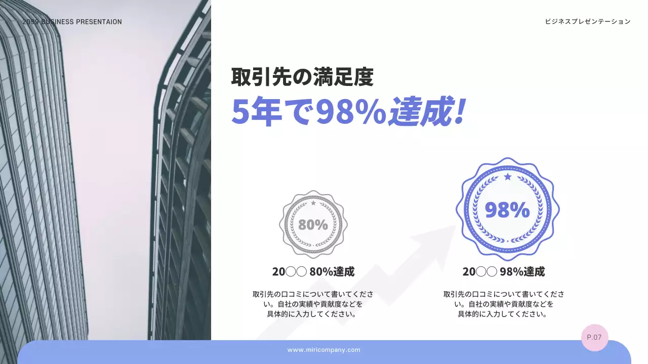 カラフル モダン ビジネス プレゼンテーション