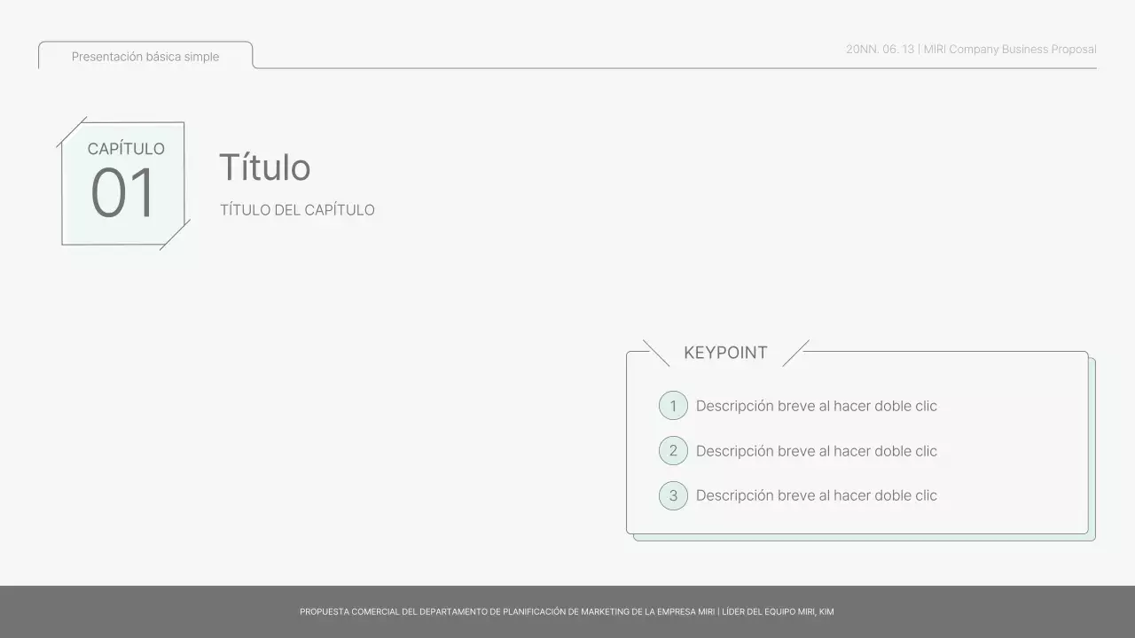 Informe básico sencillo en azul claro y verde claro