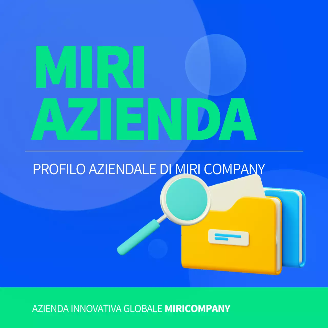 Un semplice profilo aziendale blu e verde