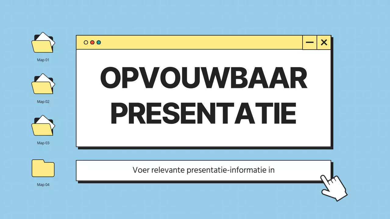 Minimalistische desktop UI in blauw en geel Bedrijfsprofiel