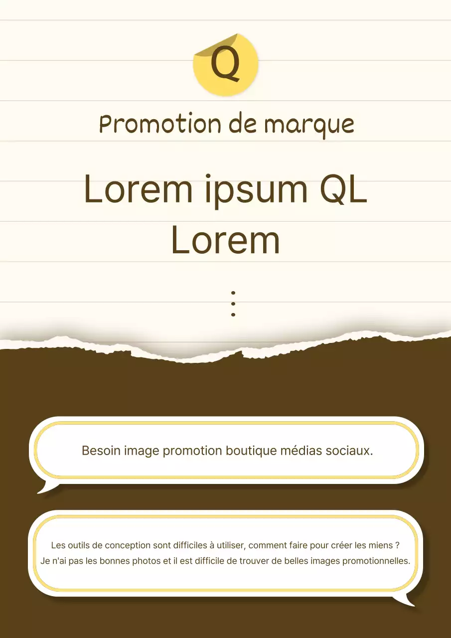 Une présentation de produit simple en jaune et beige