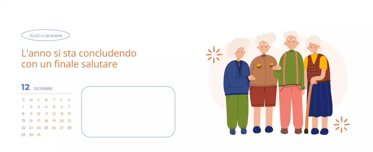 Calendario di lavoro con splendide illustrazioni