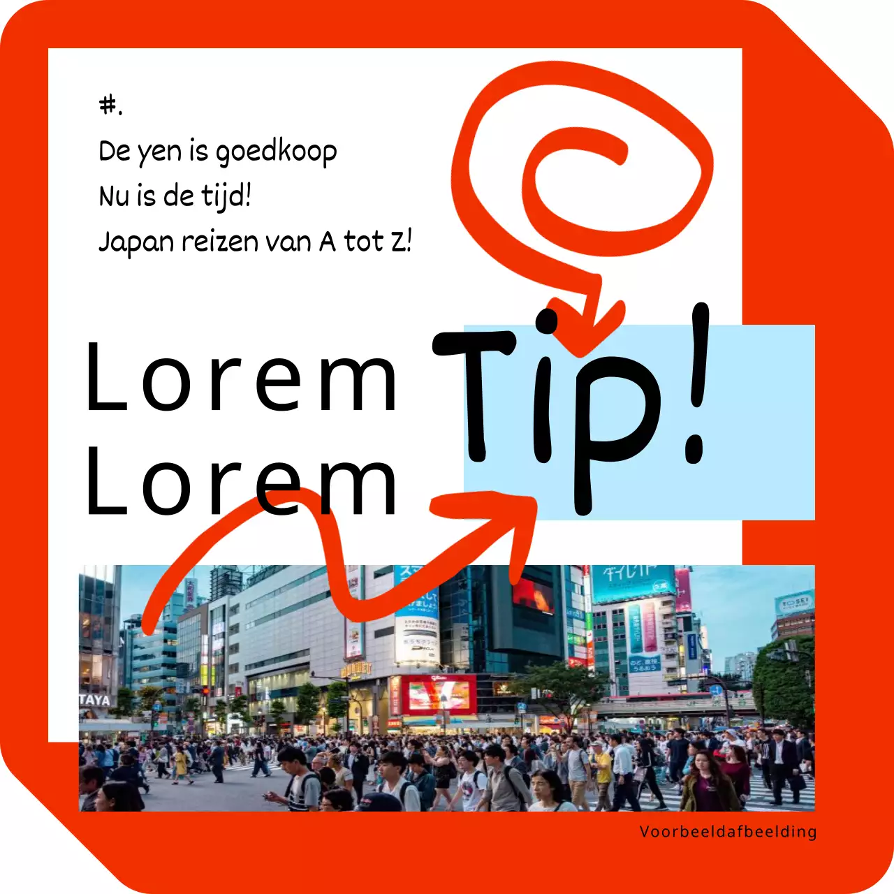 Kitscherige Japanse reispromotie in rood