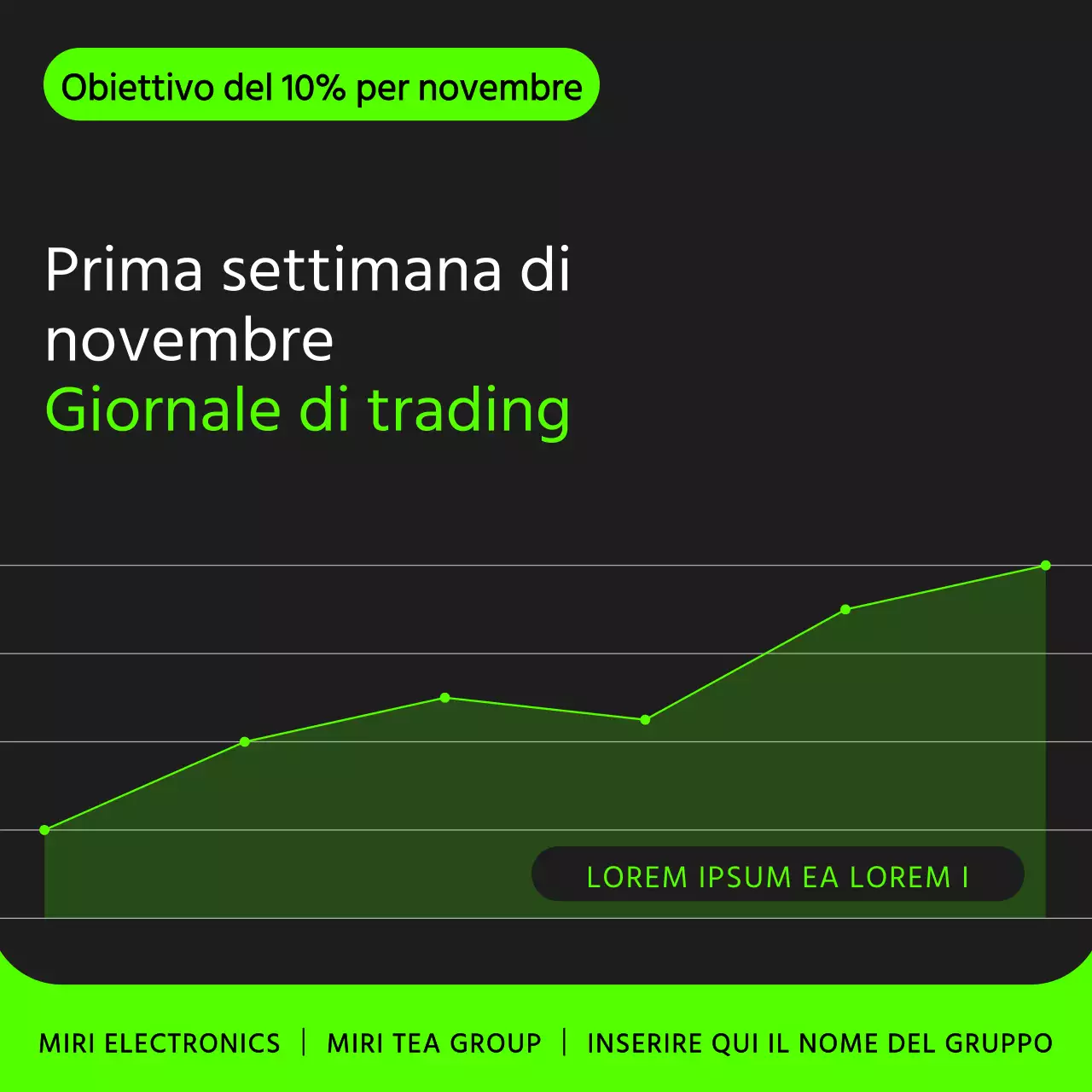 Una semplice relazione sul giornale di magazzino in chartreuse e grigio