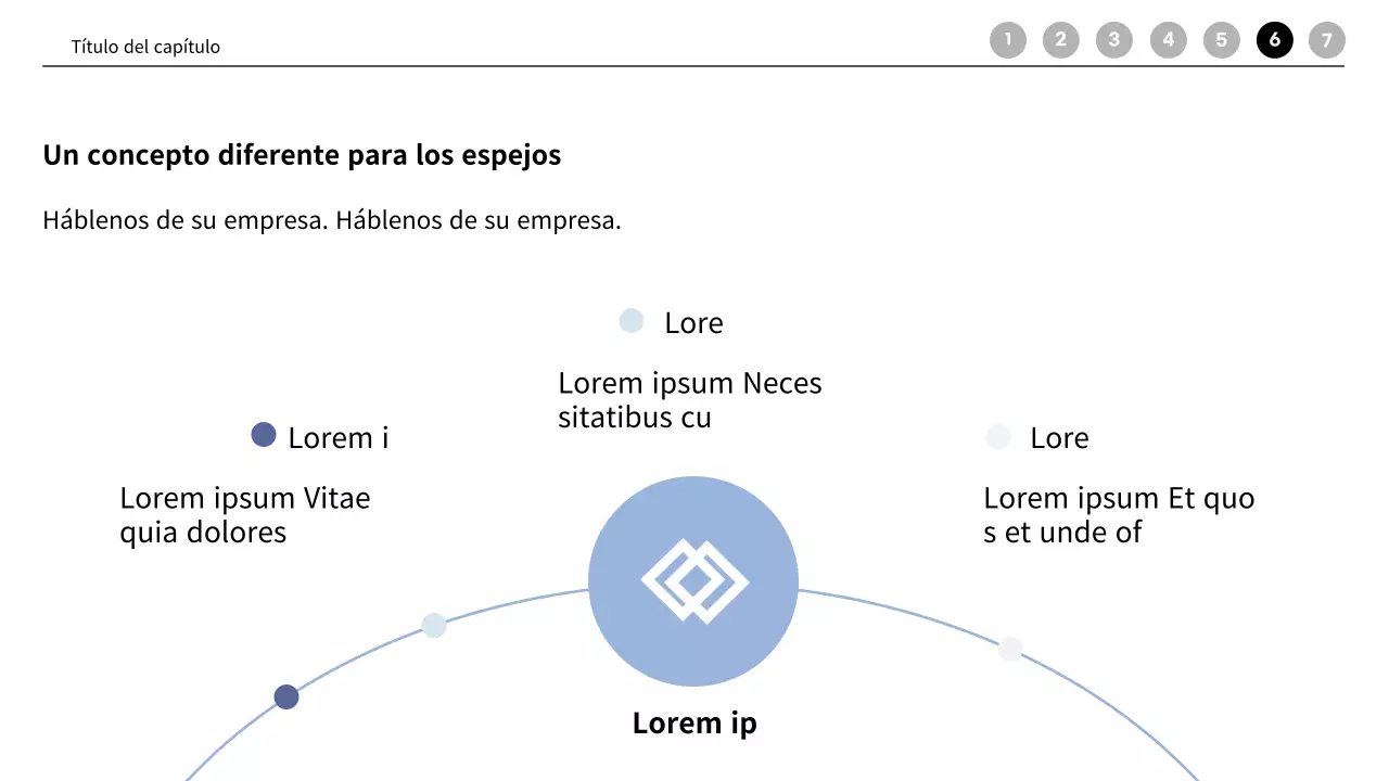 Perfil de empresa de reuniones modernas en azul