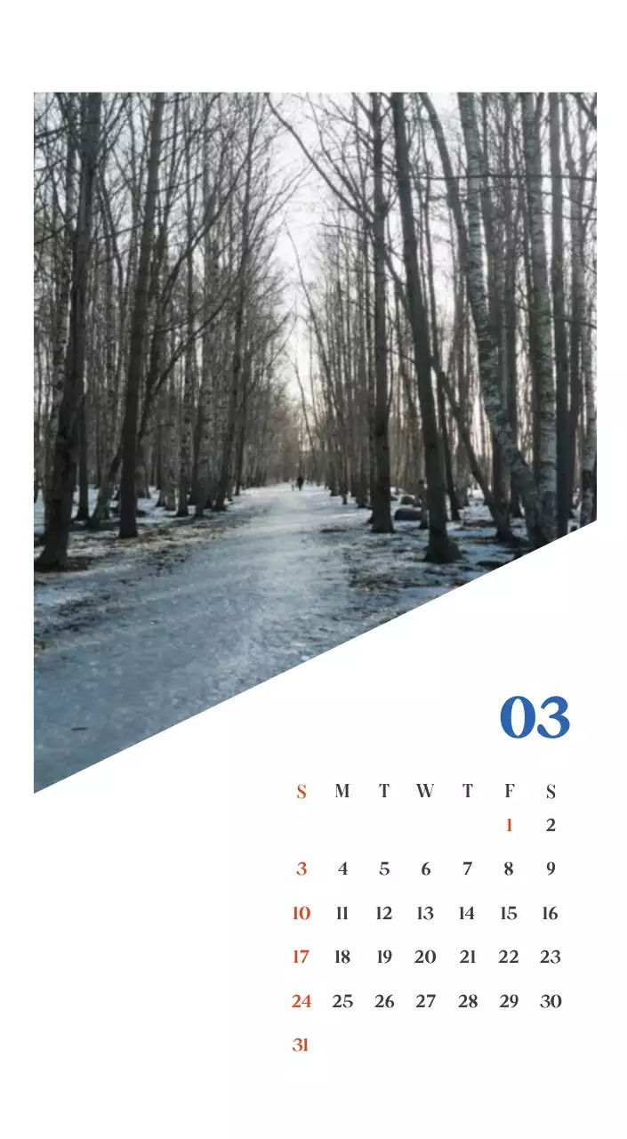 Krankenhauskalender mit saisonalen Landschaftsfotos