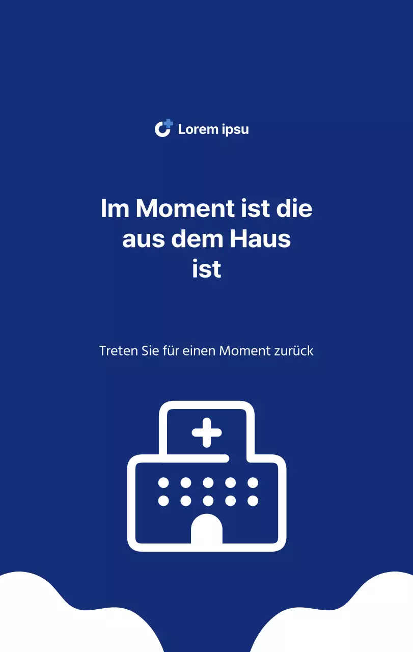 Einfacher Kalender mit klaren Illustrationen in Blau