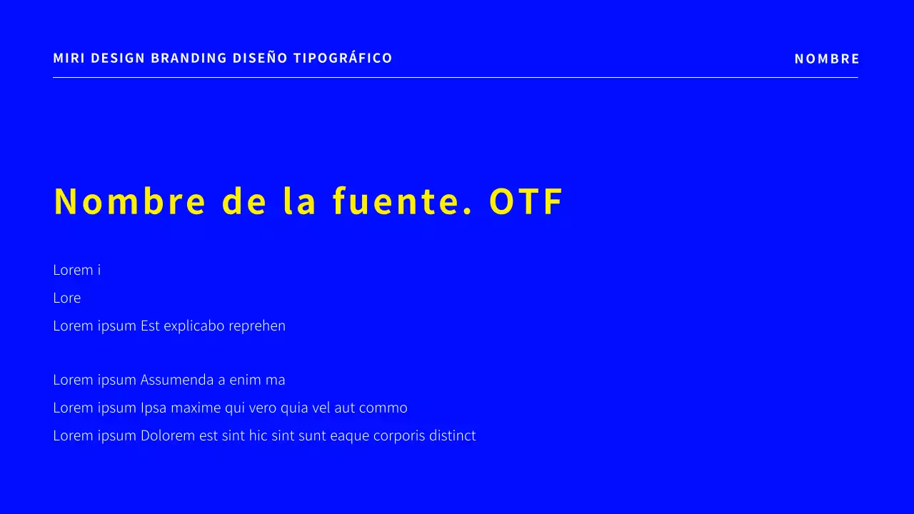 Una sencilla propuesta de diseño tipográfico de marca en azul.