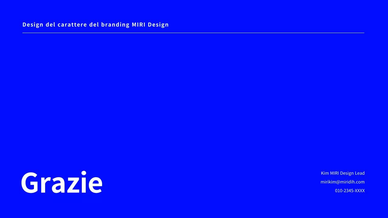 Una semplice proposta di font per il branding in blu.