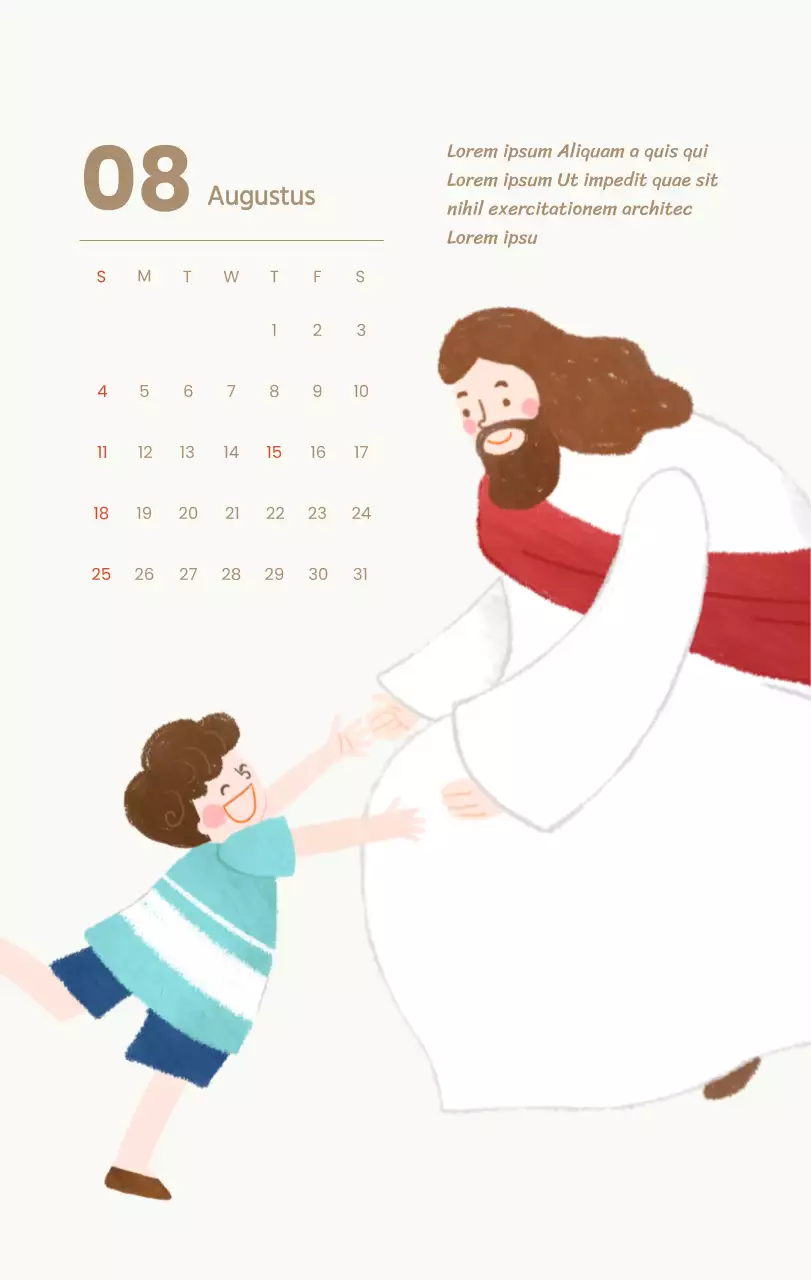 Een devotiekalender met gezellige illustraties en bijbelverzen op een lichtblauwe achtergrond