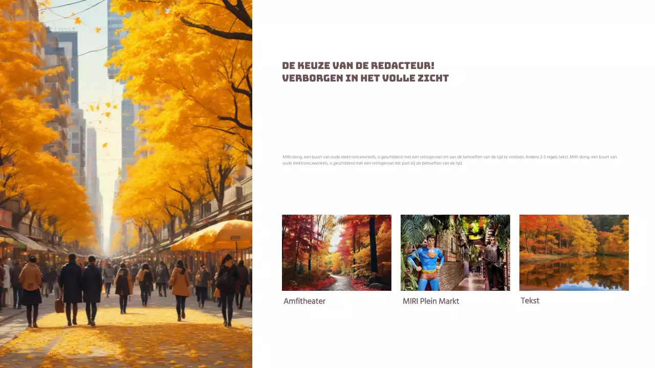 Promoot een eenvoudige nieuwsbrief over lokaal toerisme met oranje accenten