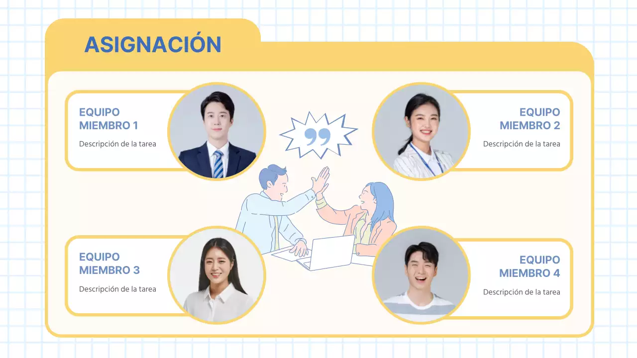 Informe del acta de la reunión de marketing moderno en azul claro y amarillo