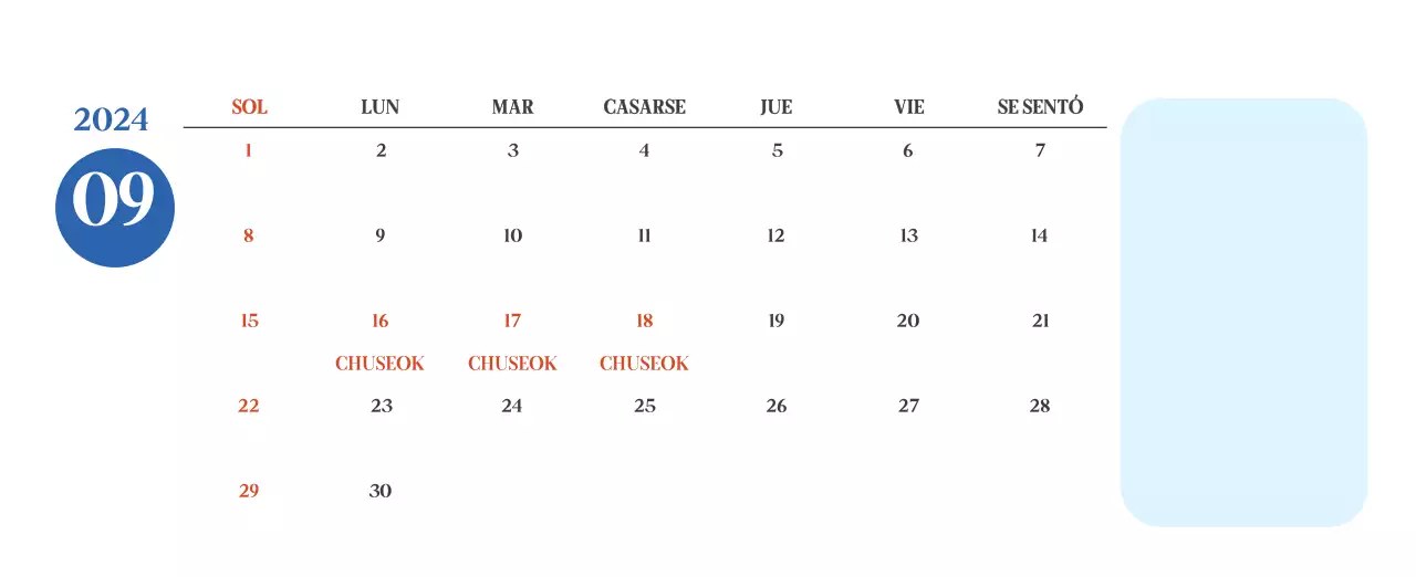 Calendario hospitalario con fotos de paisajes estacionales