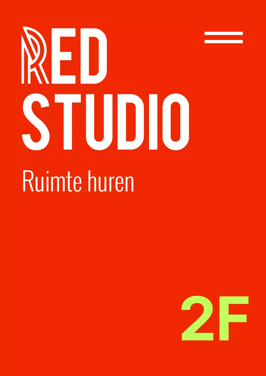 Rode verhuur studio vloer informatie stand