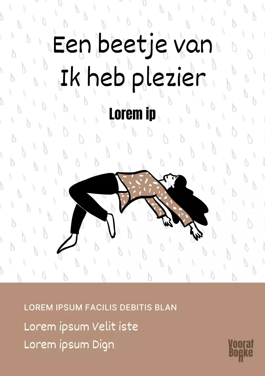 Minimalistische emotionele geïllustreerde essay boekomslag in bruin en zwart-wit
