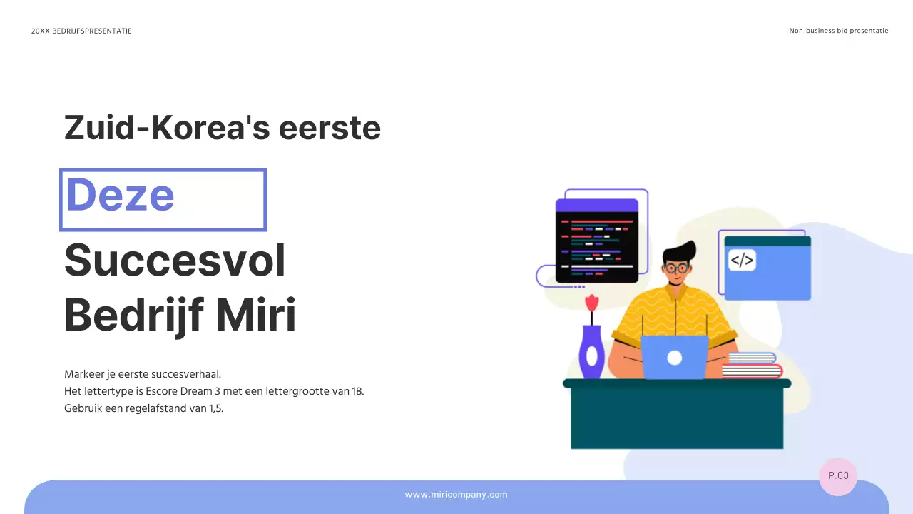 Een eenvoudig, succesvol bodvoorstel in blauw