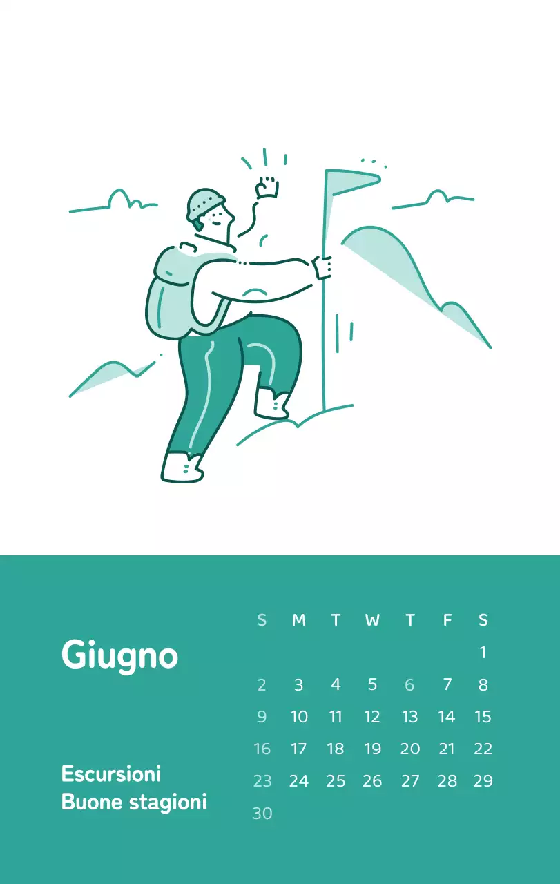 Un calendario con illustrazioni colorate ed emozionali