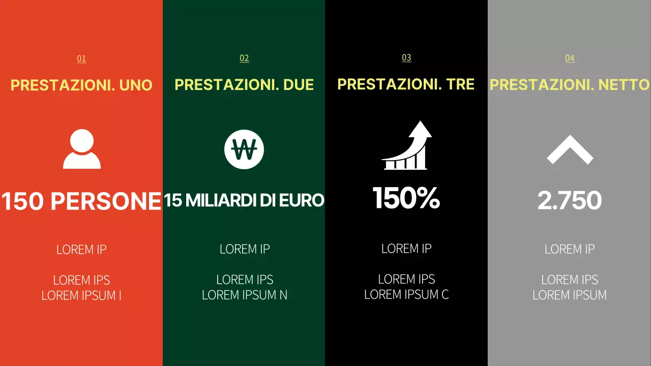Agenda di riunione semplice in arancione e verde