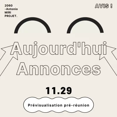 Annonces de réunion tendance en beige et couleurs arc-en-ciel