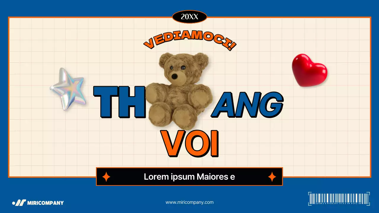 Rapporto sulle tendenze di consumo kitsch in blu e arancione