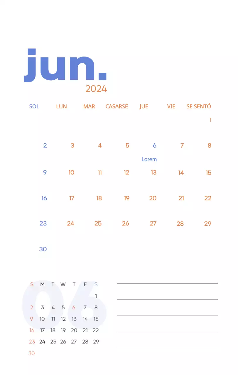 Calendario laboral con bellas ilustraciones