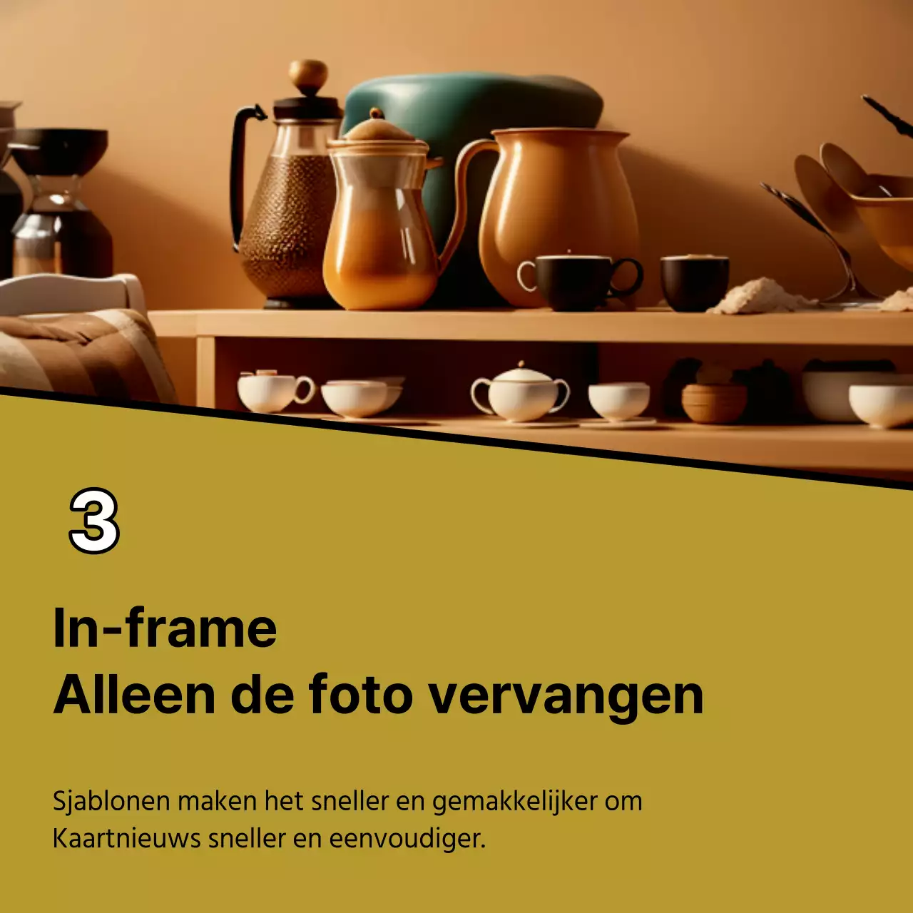 Een moderne, fotografiegerichte planner in kaki
