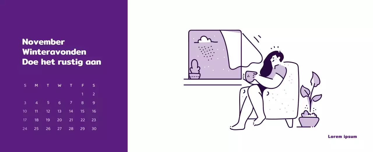 Een kalender met kleurrijke, emotionele illustraties