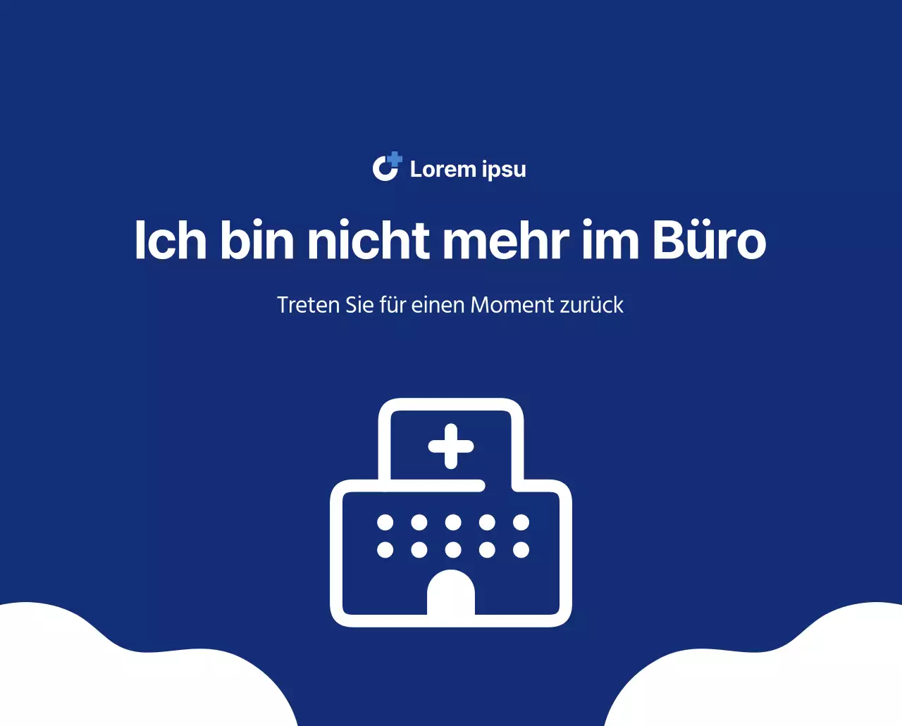 Einfacher Kalender mit klaren Illustrationen in Blau