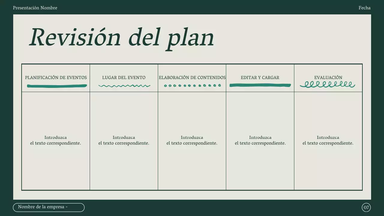 Informe minimalista de actas de reuniones de marketing en verde y beige