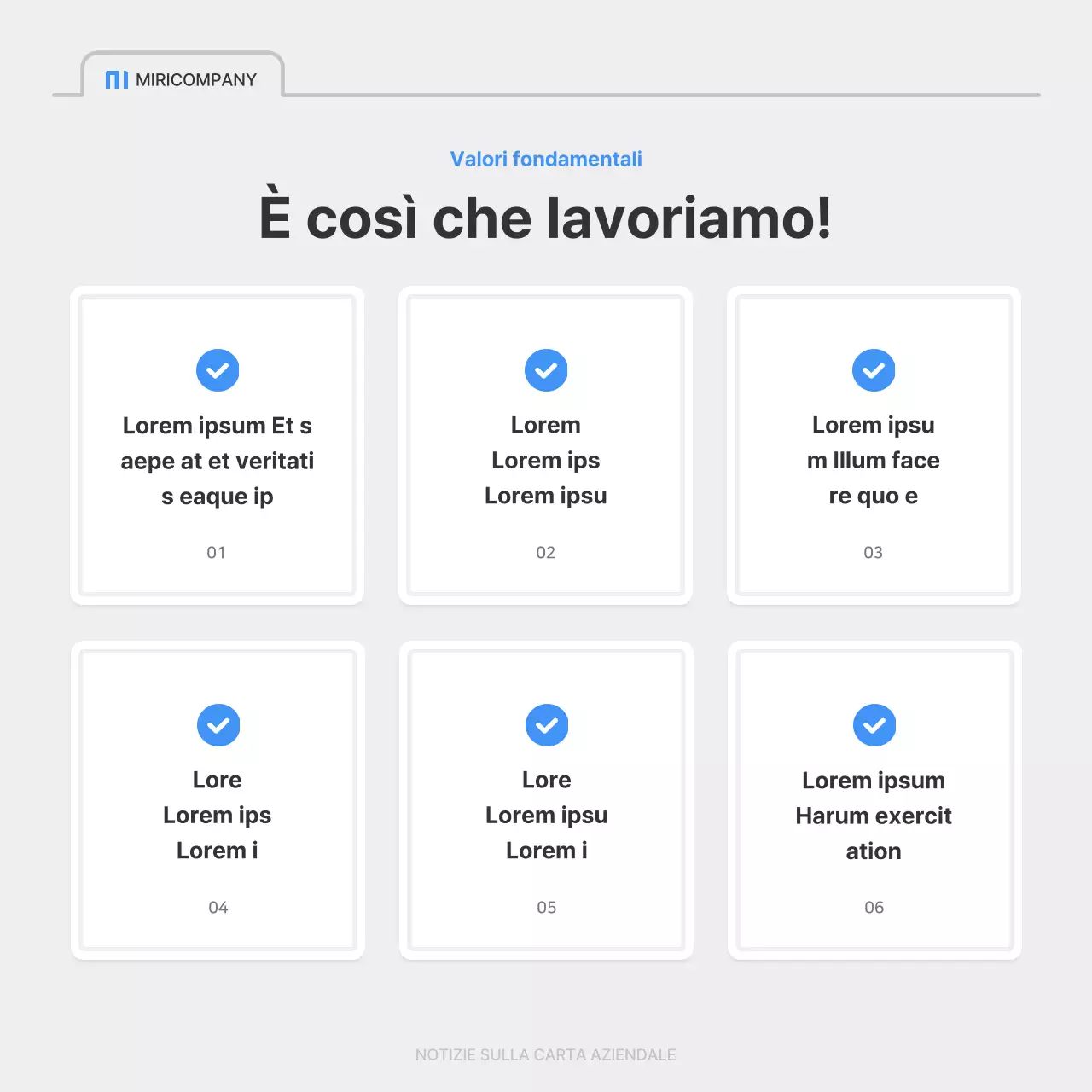 Un semplice annuncio di lavoro aziendale in blu e grigio