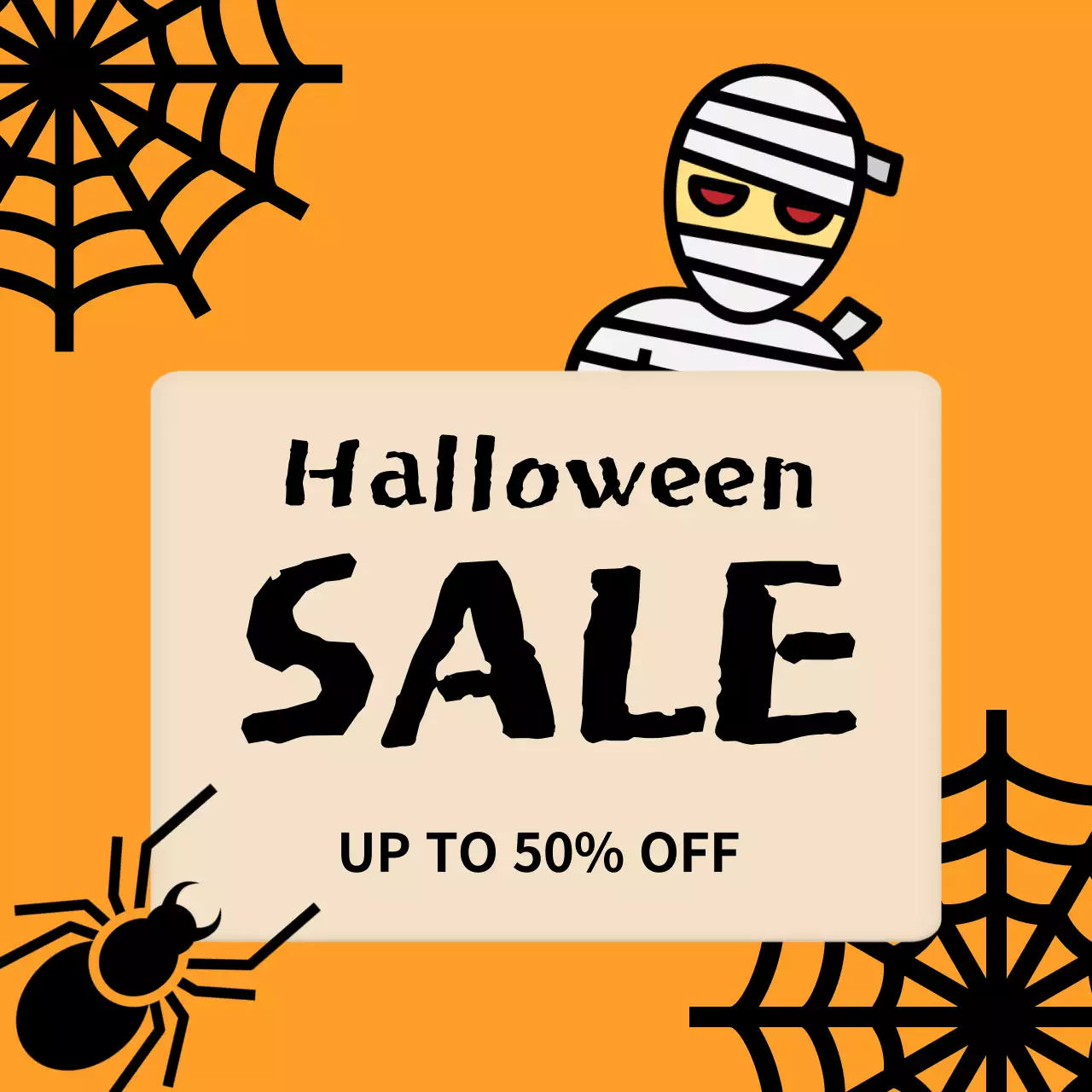 소셜 미디어 할로윈 세일