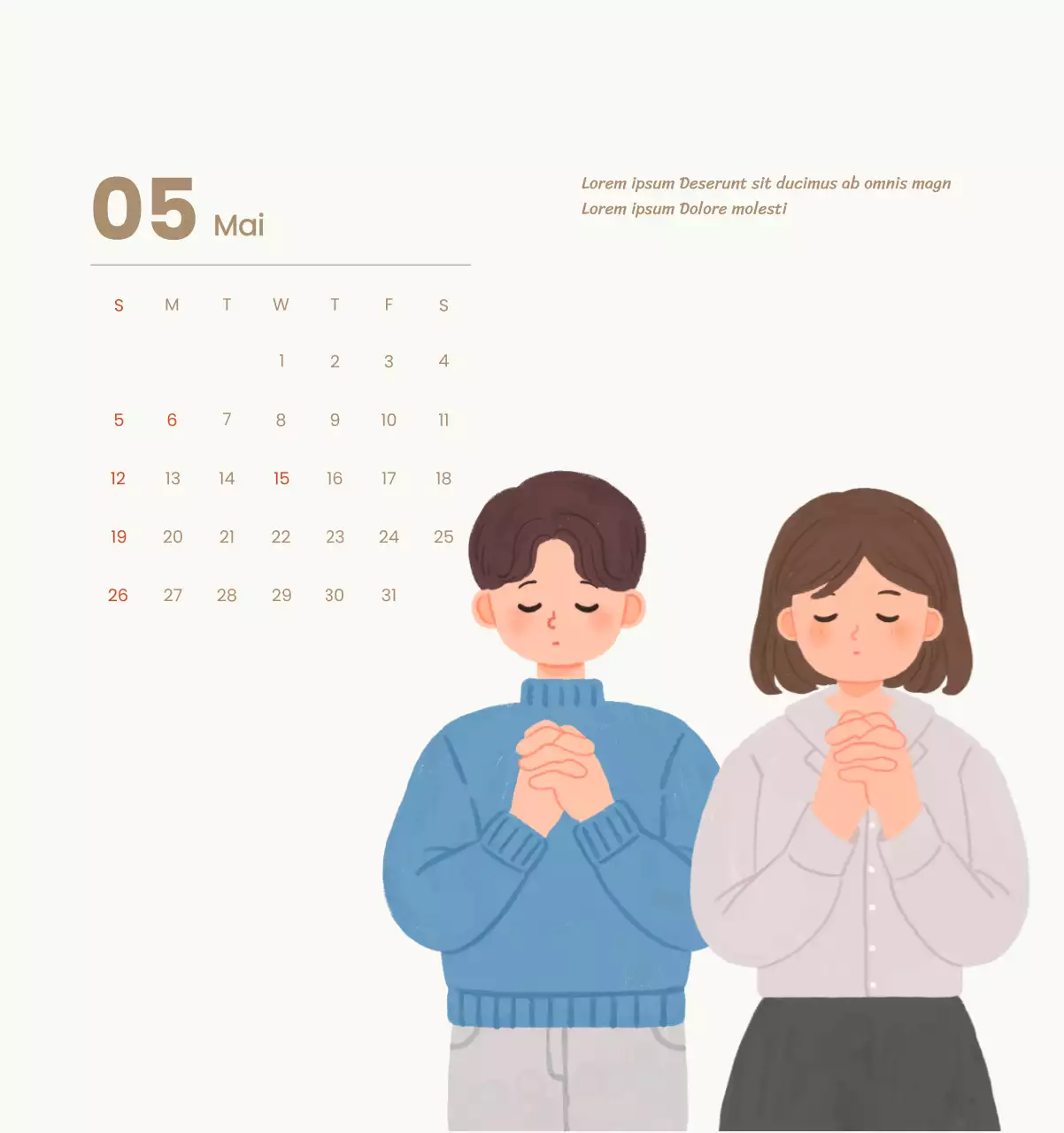 Ein Andachtskalender mit gemütlichen Illustrationen und Bibelversen auf hellblauem Hintergrund